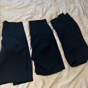 Aerie & Yogalicous Biker Shorts Black High Rise Stretchy Spandex